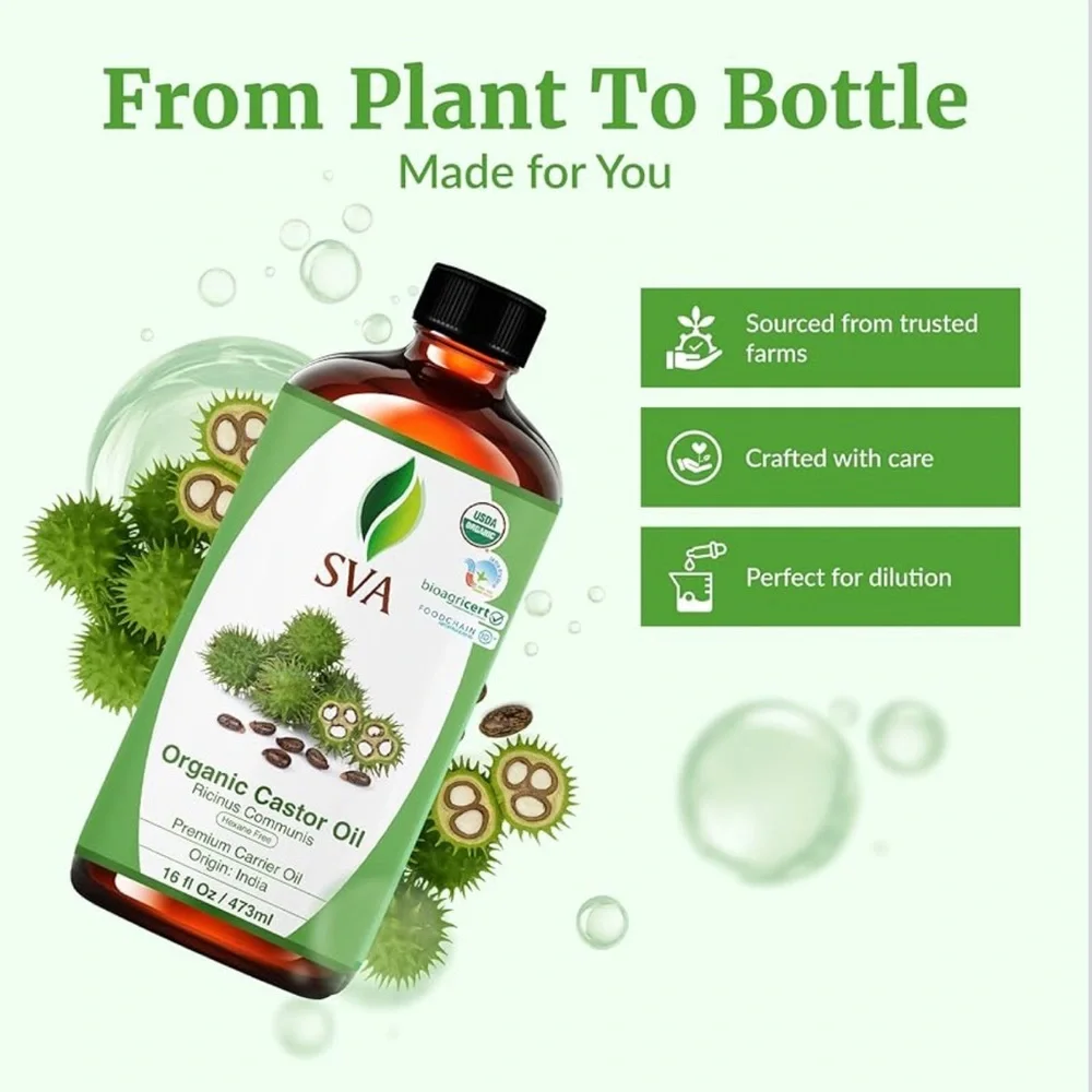 SVA Organic Castor Oil 16 fl oz | Brand NEW Never Opened